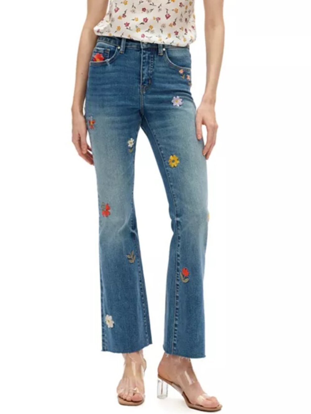 Bayeas Flora Embroidered Bootcut Flared Jeans